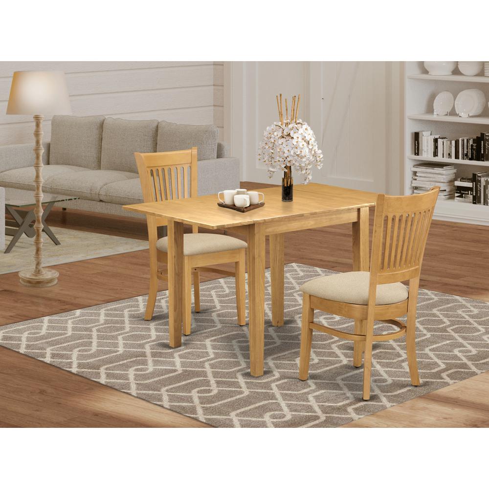 Dining Room Set Oak, NDVA3-OAK-C. Picture 3