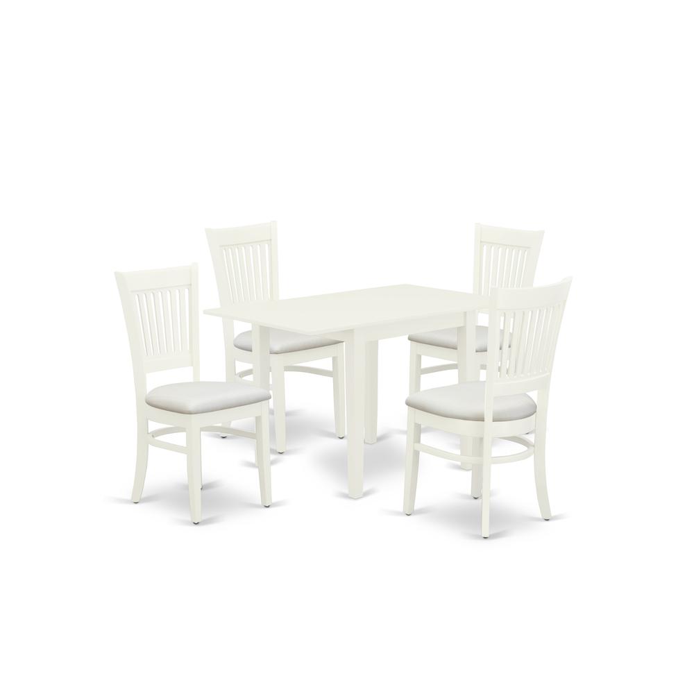 Dining Table- Dining Chairs, NDVA5-LWH-C. Picture 1