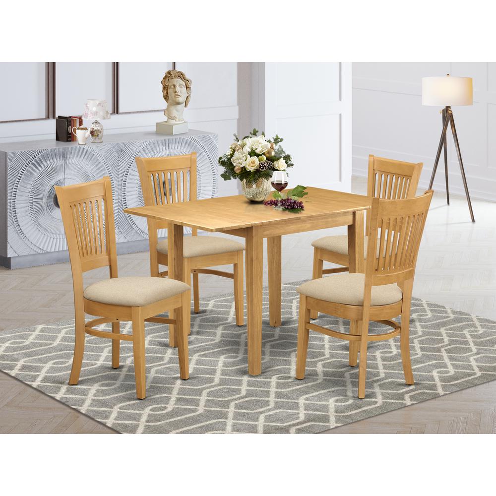 Dining Room Set Oak, NDVA5-OAK-C. Picture 2