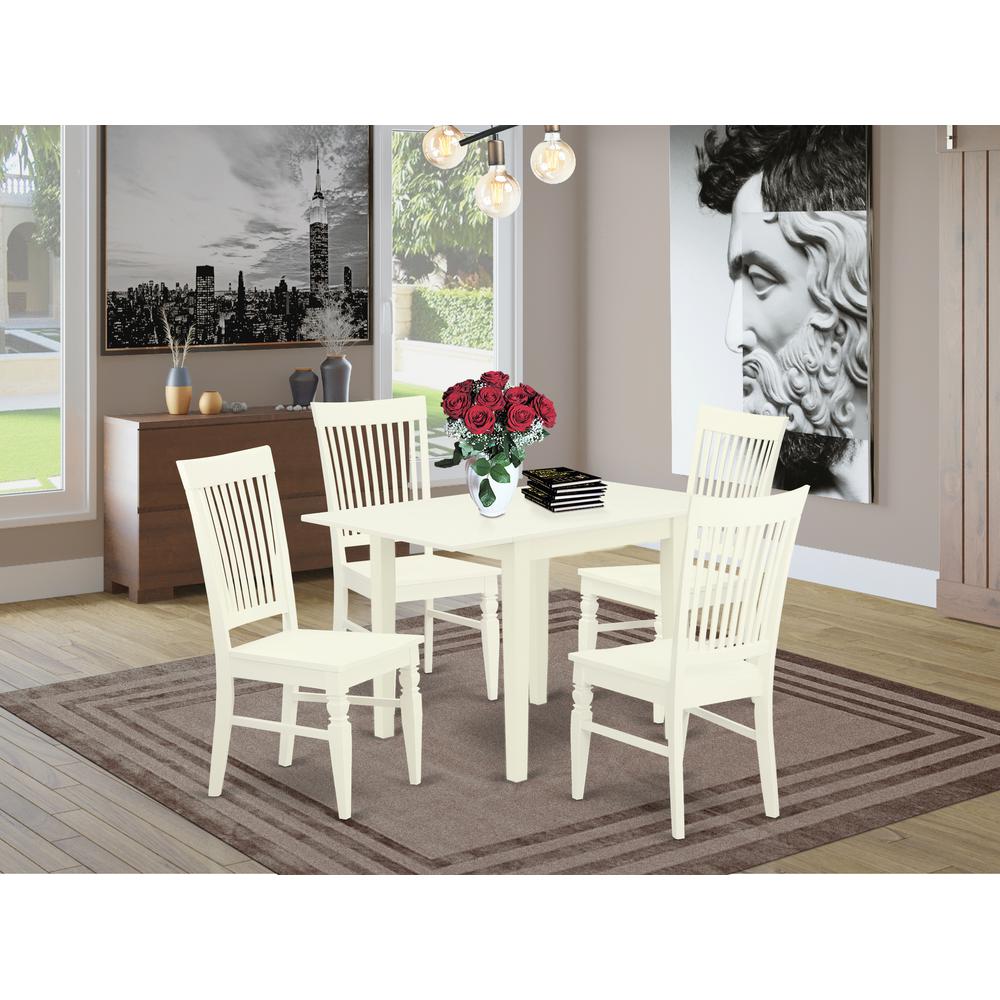 Dining Room Set Linen White, NDWE5-LWH-W. Picture 2