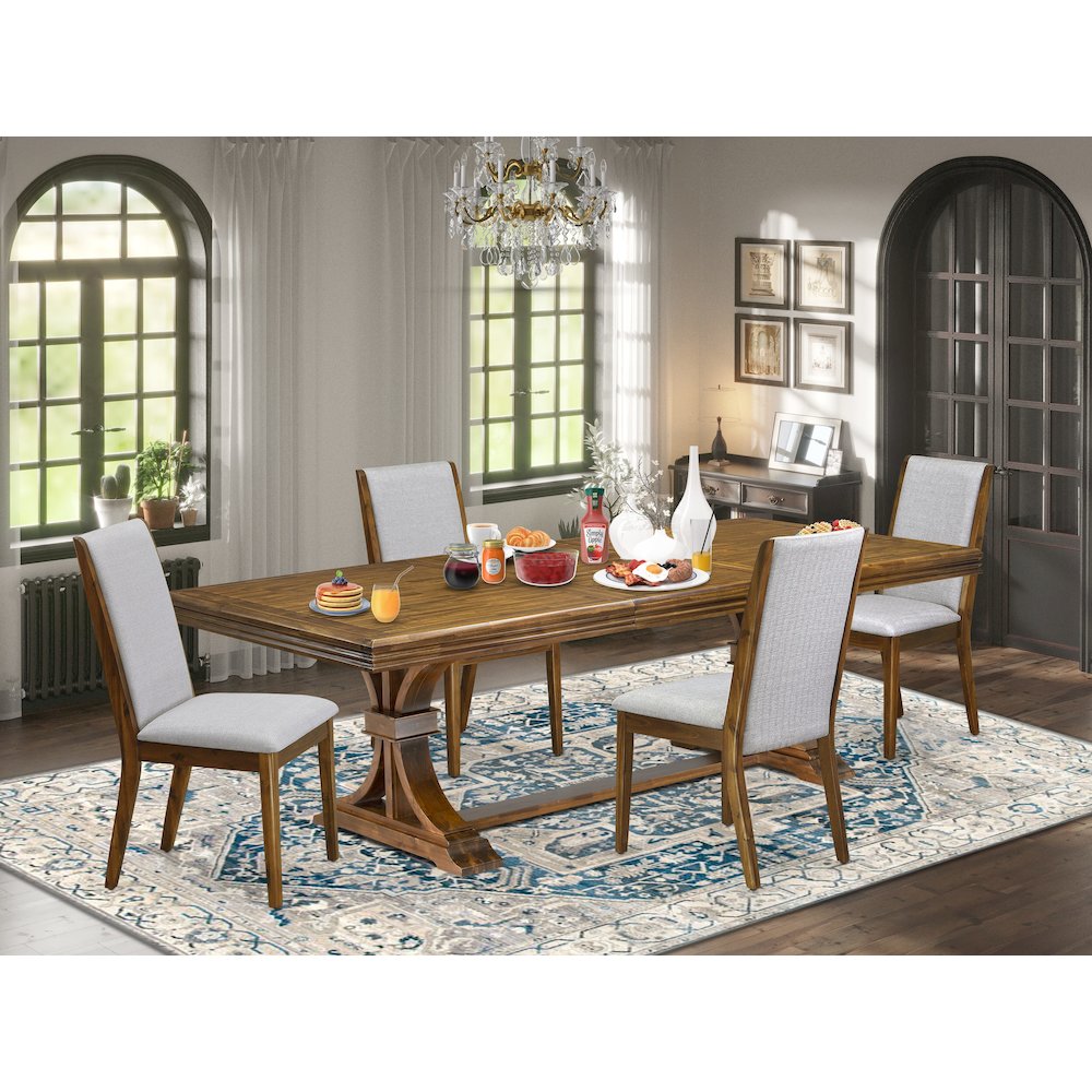 5 Pieces Kitchen table set a Dining Room Table and 4 Kitchen Chairs. Picture 5