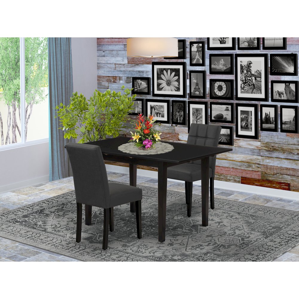 3 Piece Dinner Table Set consists A Wooden Table. Picture 2