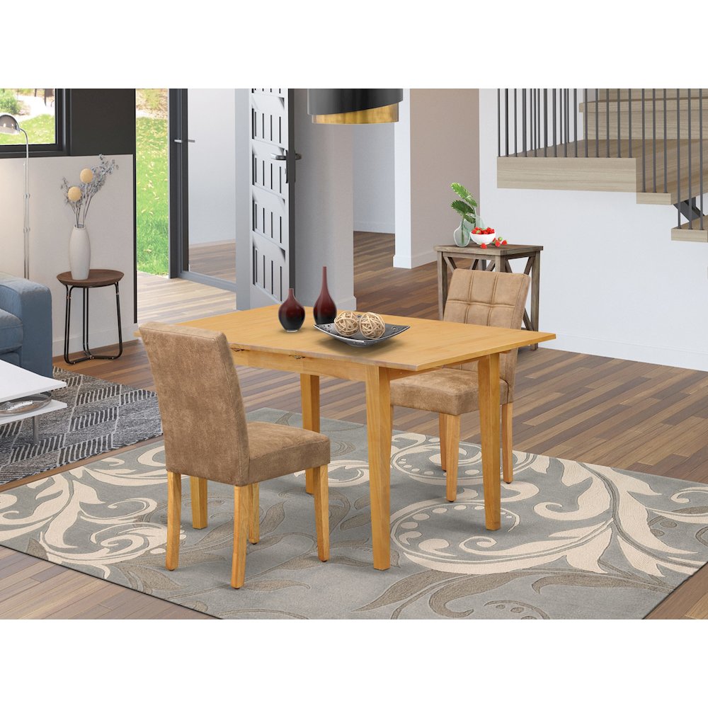 3 Piece Dining Set consists A Wooden Dining Table. Picture 2