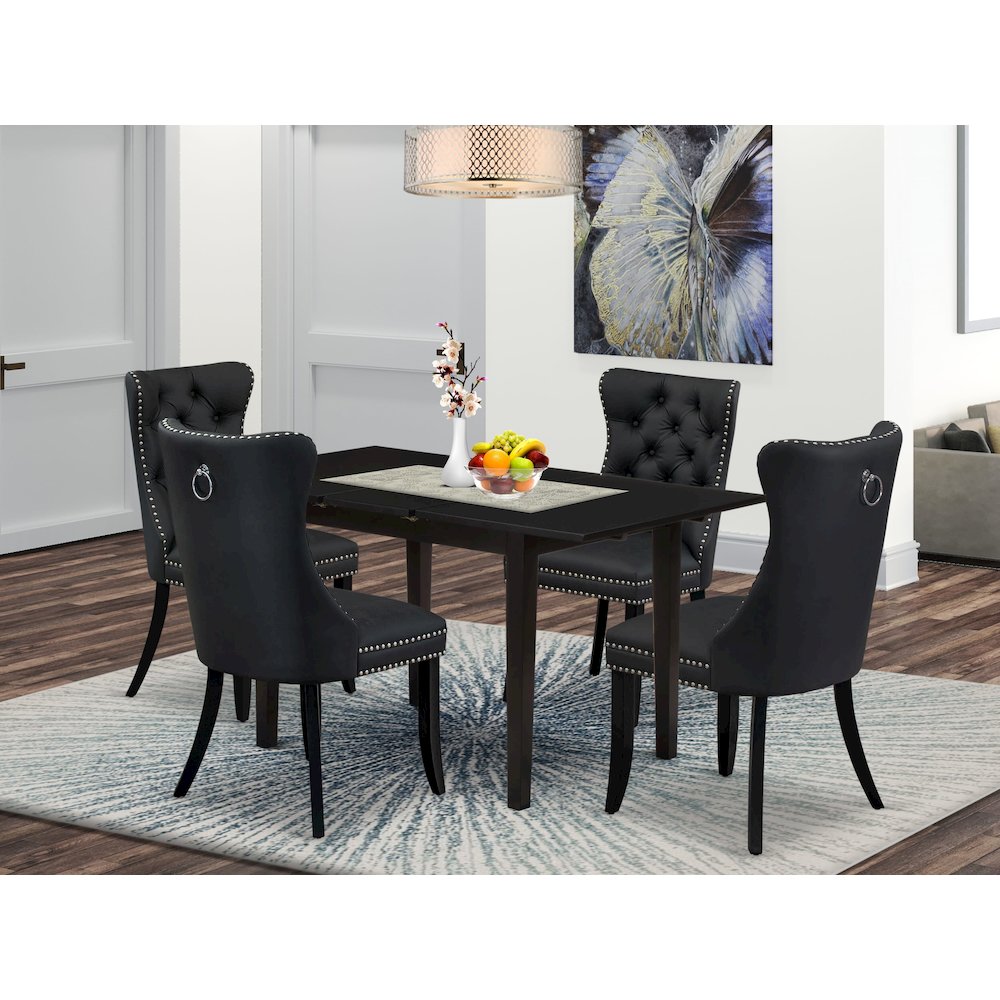 5 Piece Dining Table Set Consists of a Rectangle Wooden Table. Picture 2