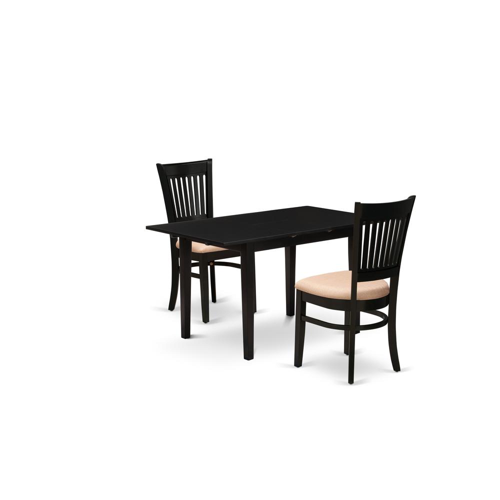 Dining Table- Dining Chairs, NFVA3-BLK-C. Picture 1