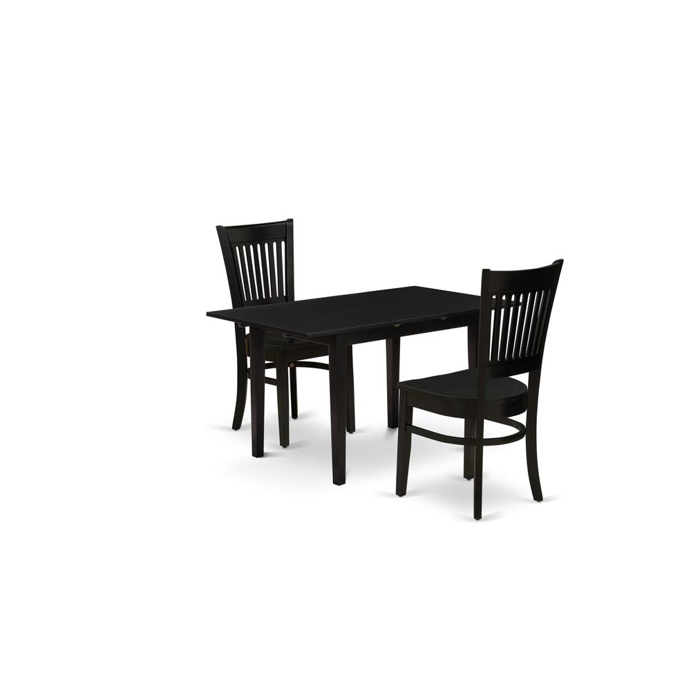 Dining Table- Dining Chairs, NFVA3-BLK-W. Picture 1