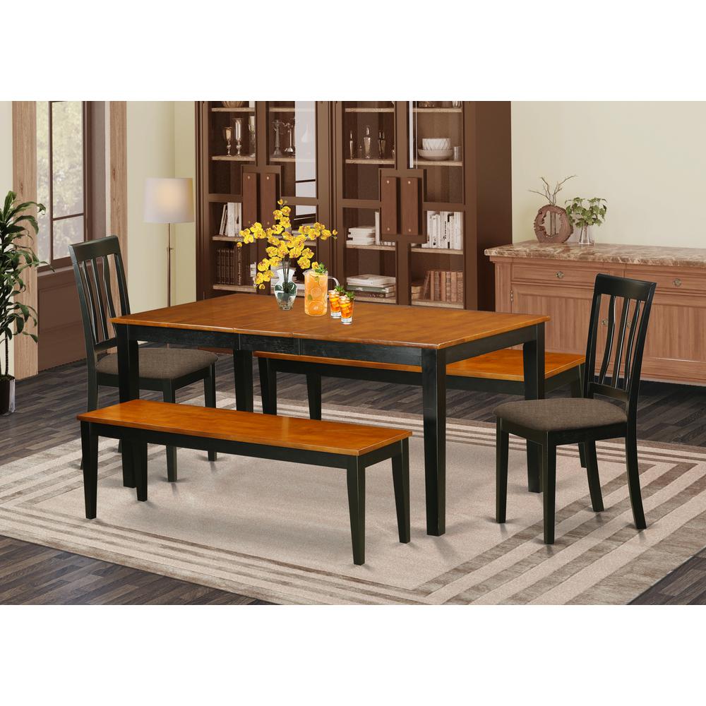 Dining Room Set Black & Cherry, NIAN5N-BCH-C. Picture 2