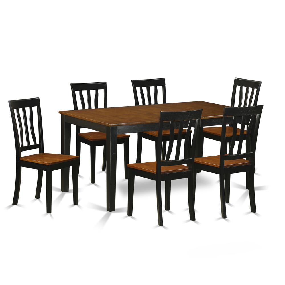 7  PC  Kitchen  Table  set-Dining  Table  and  6  Wood  Dining  Chairs. Picture 1