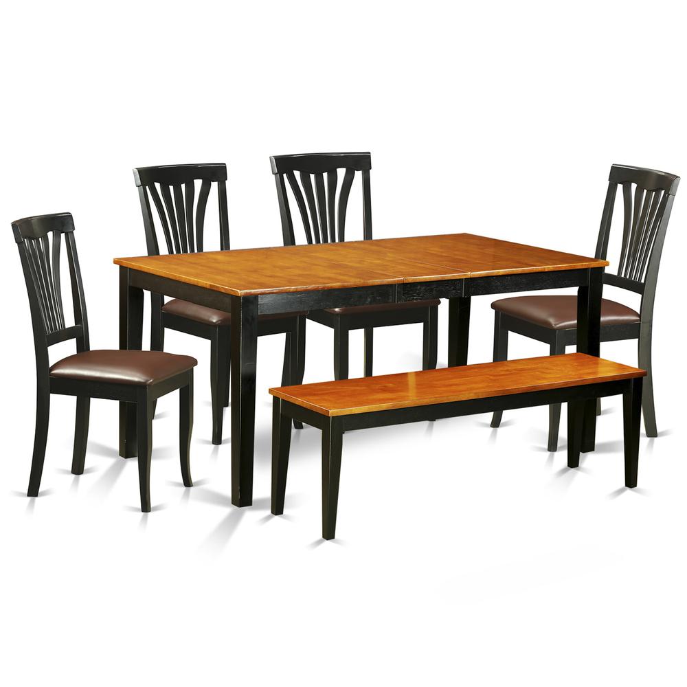 6  PC  Kitchen  Table  set-Dining  Table  and  4  Dining  Chairs  plus  a  bench. Picture 1