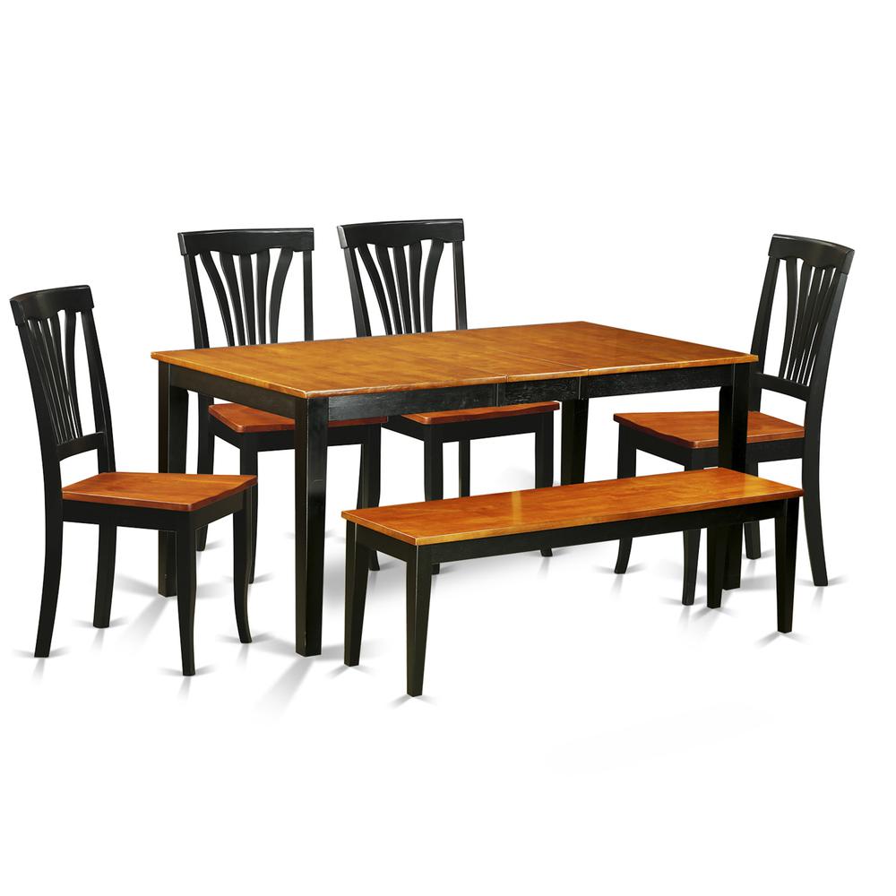 6  PC  Kitchen  Table  set-Dining  Table  and  4  Wood  Dining  Chairs  plus  a  bench. Picture 1