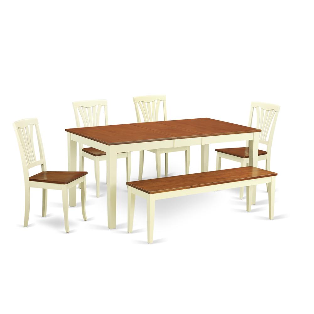 6-Pc  Dining  room  set-  Kitchen  dinette  Table  and  4  Kitchen  Dining  Chairs  along  with  Bench. Picture 1