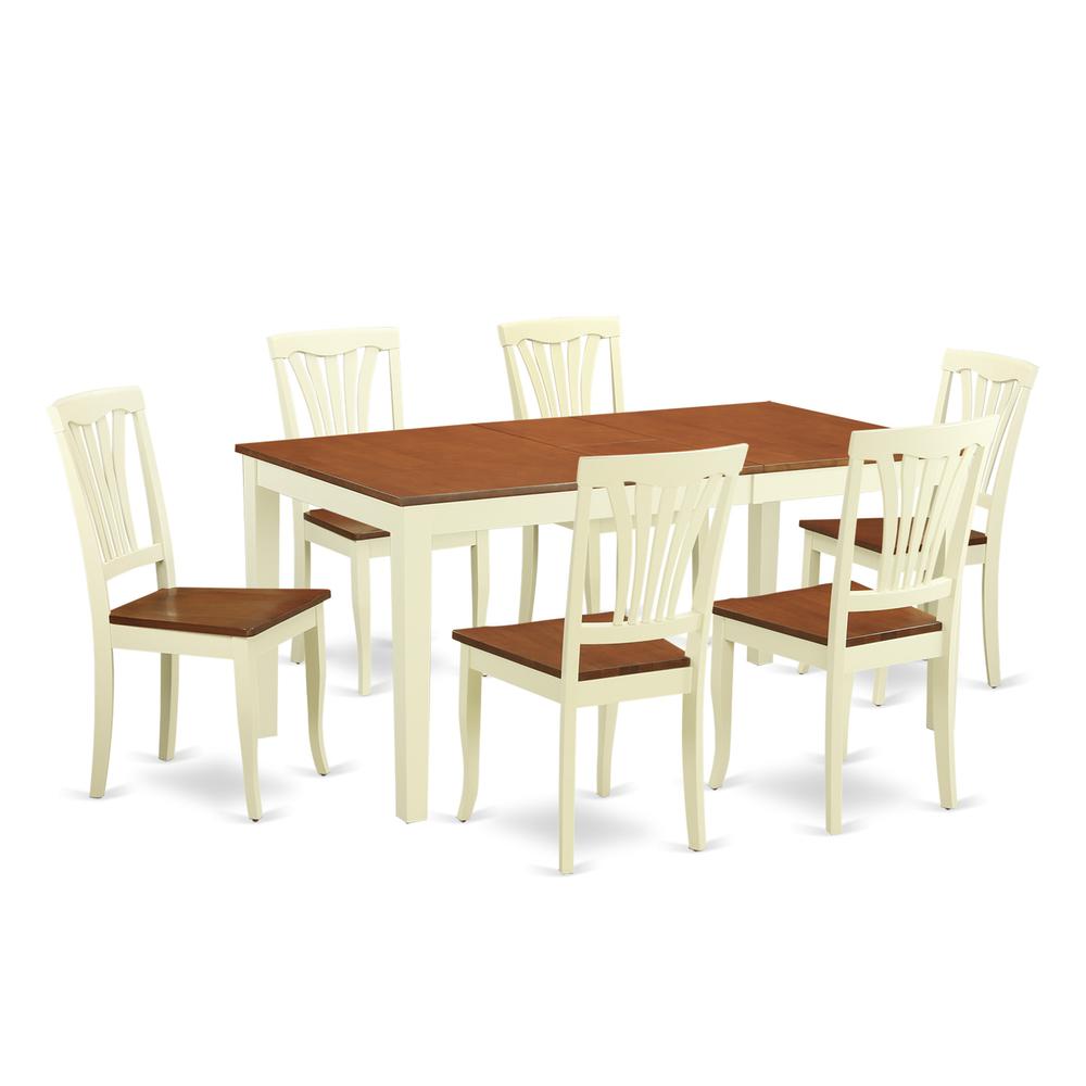 7  Pcs  Dining  set  -Kitchen  Table  and  6  Dining  Chairs. Picture 1