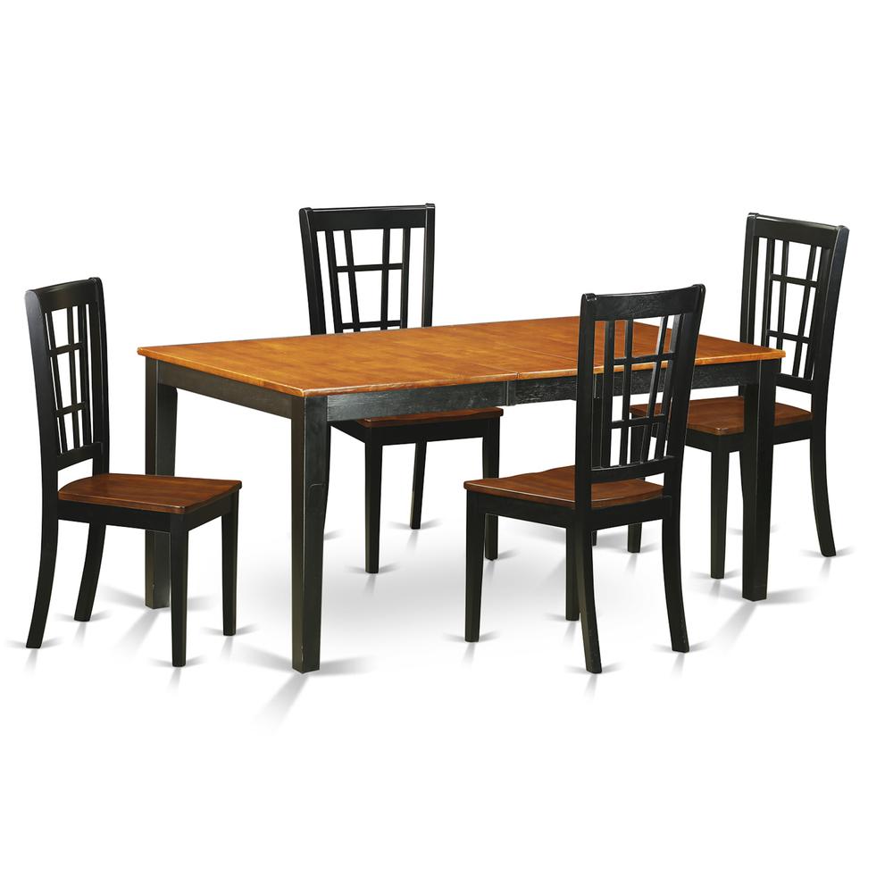 5  Pc  Dining  room  set-Table  with  Leaf  Plus  4  Chairs  for  Dining  room. Picture 1