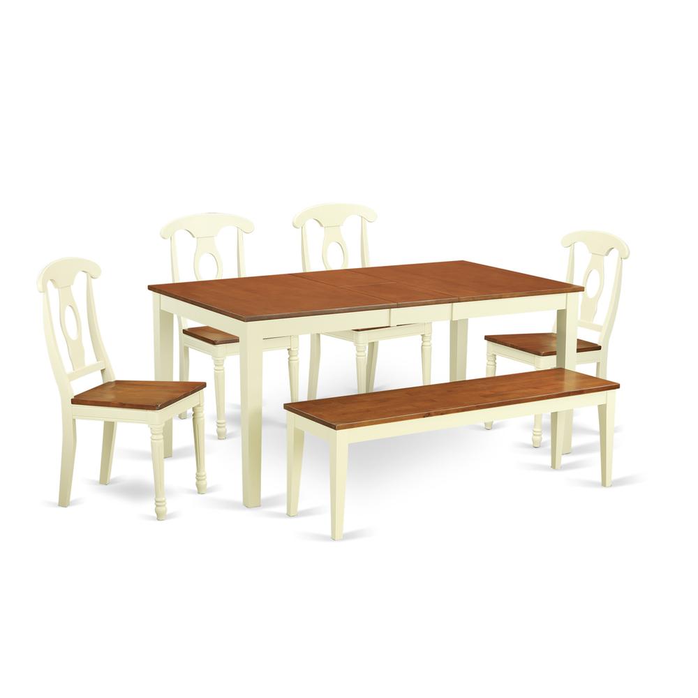 6-Pc  Dining  room  set  -  Kitchen  Table  and  4  Kitchen  Dining  Chairs  and  Bench. Picture 1