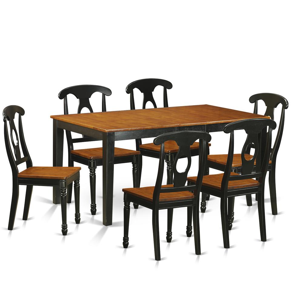 7  PC  Kitchen  Table  set-Dining  Table  and  6  Wooden  Dining  Chairs. Picture 1
