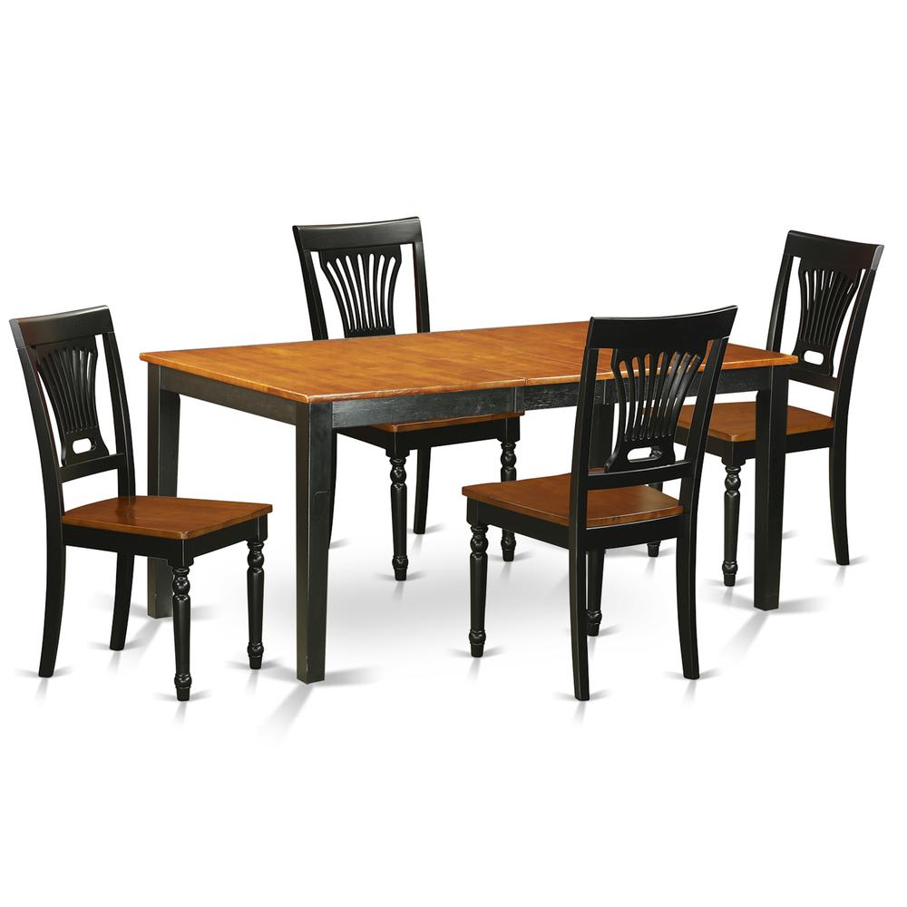 5  PC  Table  set-Dining  Table  and  4  Wooden  Dining  Chairs. Picture 1