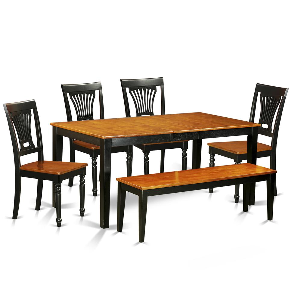 6  PC  Dining  room  set  with  bench-Kitchen  Tables  and  4  Dining  Chairs  Plus  bench. Picture 1