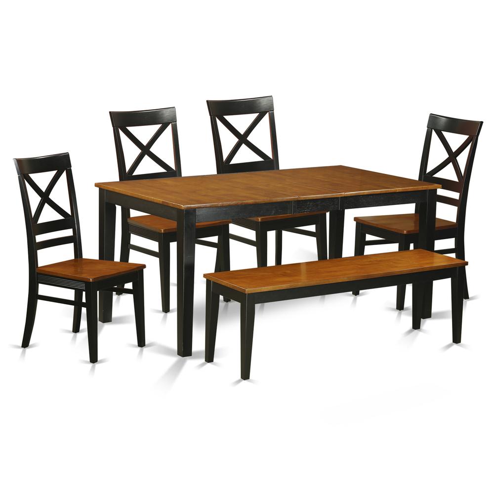 6  PC  Dining  room  set  with  bench-Kitchen  Tables  and  4  Dining  Chairs  Plus  bench. Picture 1