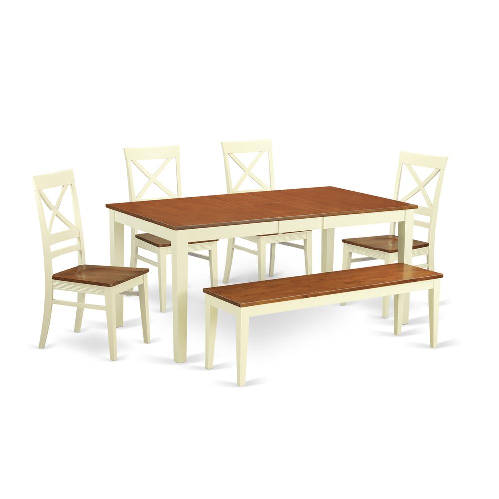 6  PC  dinette  set  -  Table  and  4  Dining  Chairs  plus  Bench. Picture 1
