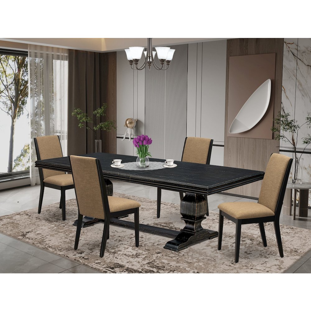 5 Pieces Dining Room Set of a Kitchen Table and 4 Dining Room Chairs. Picture 5