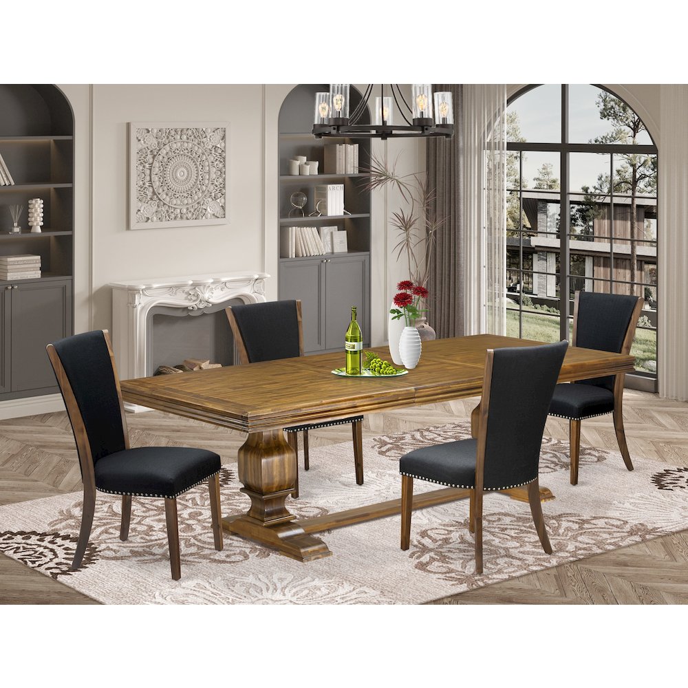 5 piece Kitchen Table Set a Modern Dining Table and 4 Dining room Chairs. Picture 5
