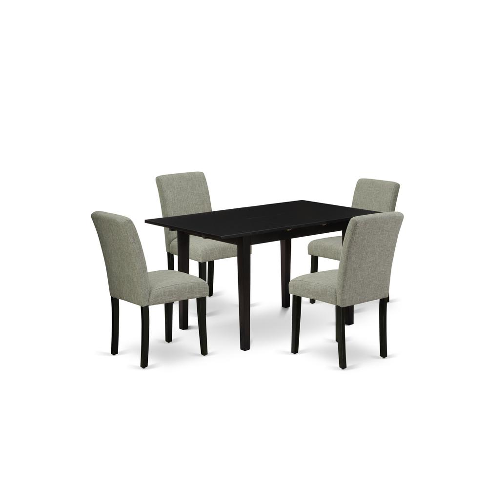 Dining Table- Dining Chairs, NOAB5-BLK-06. Picture 1