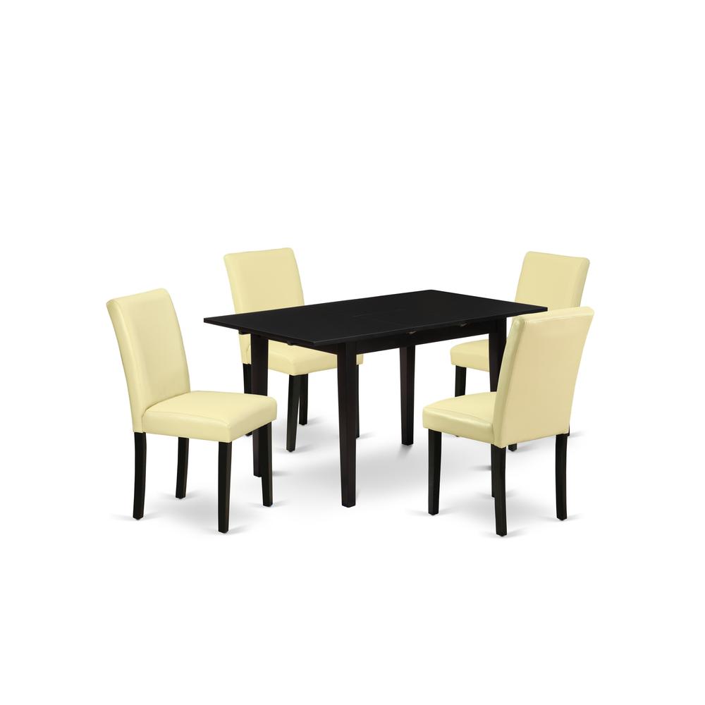 Dining Table- Dining Chairs, NOAB5-BLK-73. Picture 1
