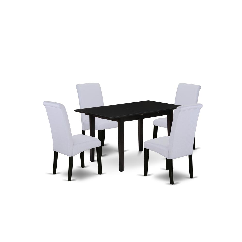 Dining Table- Dining Chairs, NOBA5-BLK-05. Picture 1
