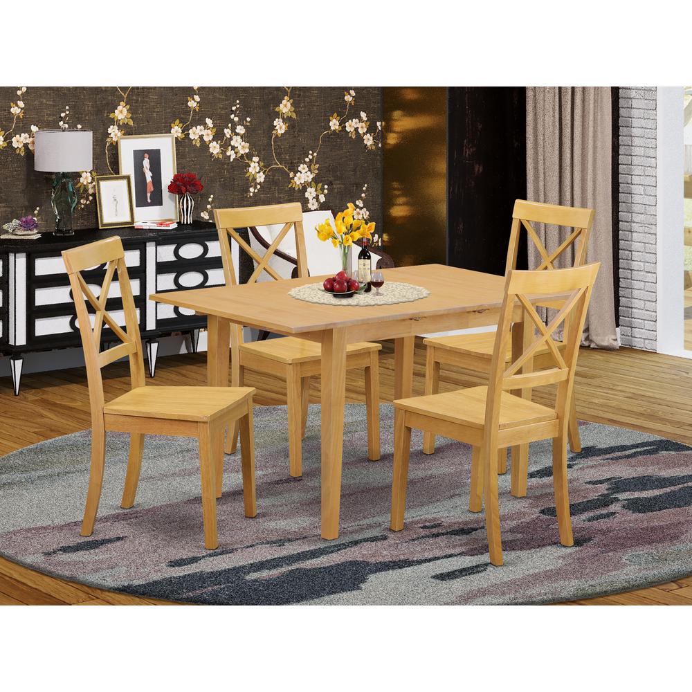 Dining Room Set Oak, NOBO5-OAK-W. Picture 2