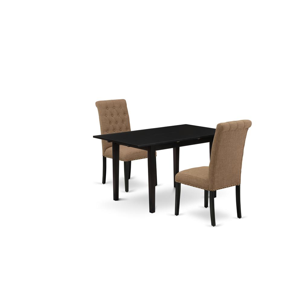 Dining Table- Dining Chairs, NOBR3-BLK-17. Picture 1