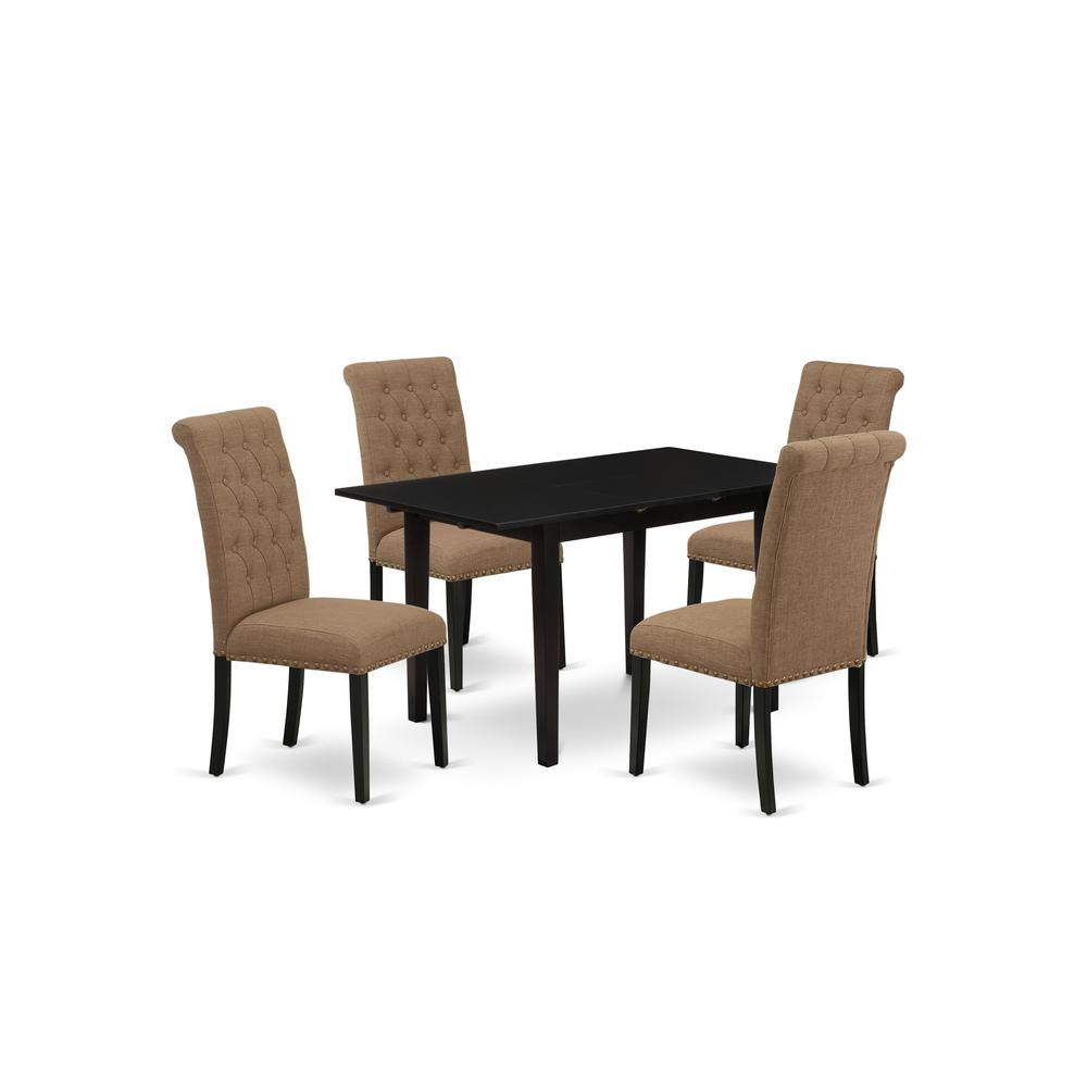 Dining Table- Dining Chairs, NOBR5-BLK-17. Picture 1