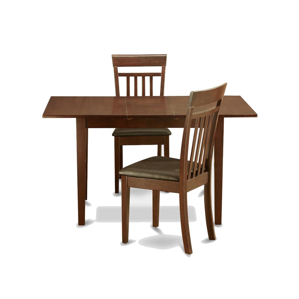 3  Pc  small  Kitchen  Table  set  -  Table  with  Leaf  and  2  Kitchen  Chairs. Picture 1