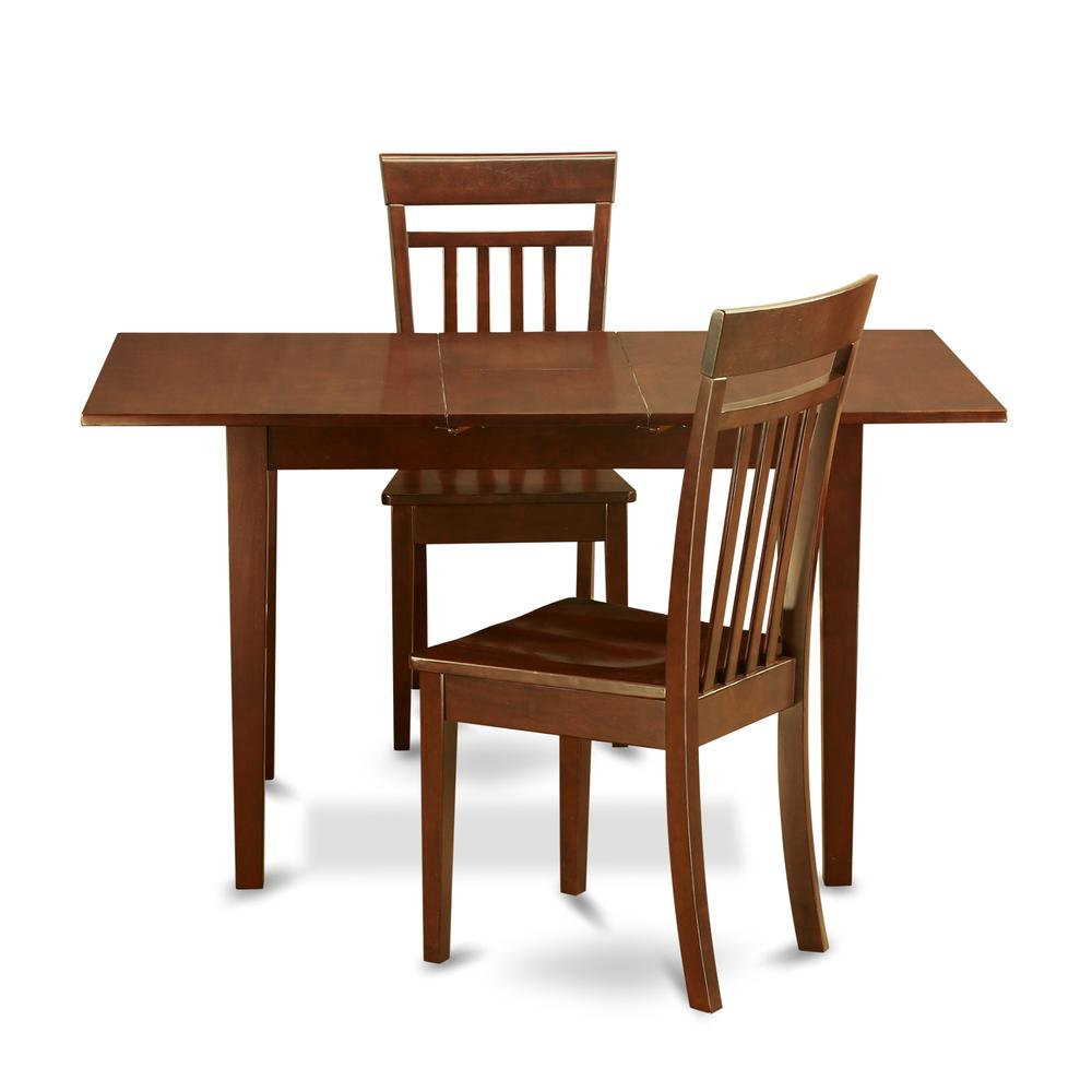 3  Pc  Kitchen  table  set  -  Kitchen  Table  with  Leaf  and  2  Kitchen  Dining  Chairs. Picture 1