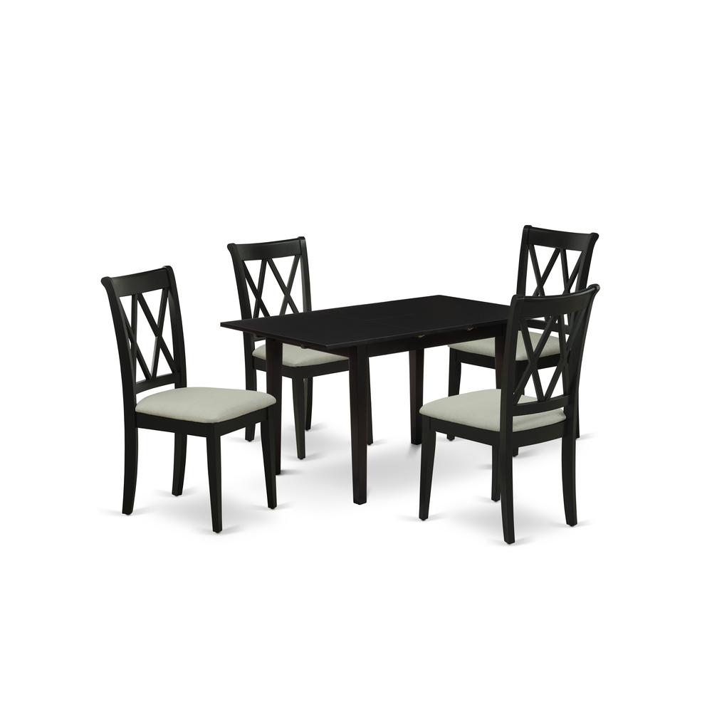 Dining Table- Dining Chairs, NOCL5-BLK-C. Picture 1