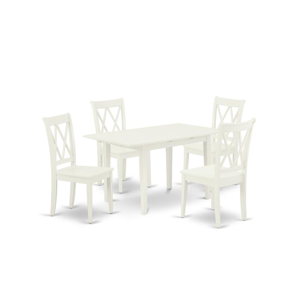 Dining Table- Dining Chairs, NOCL5-LWH-W. Picture 1