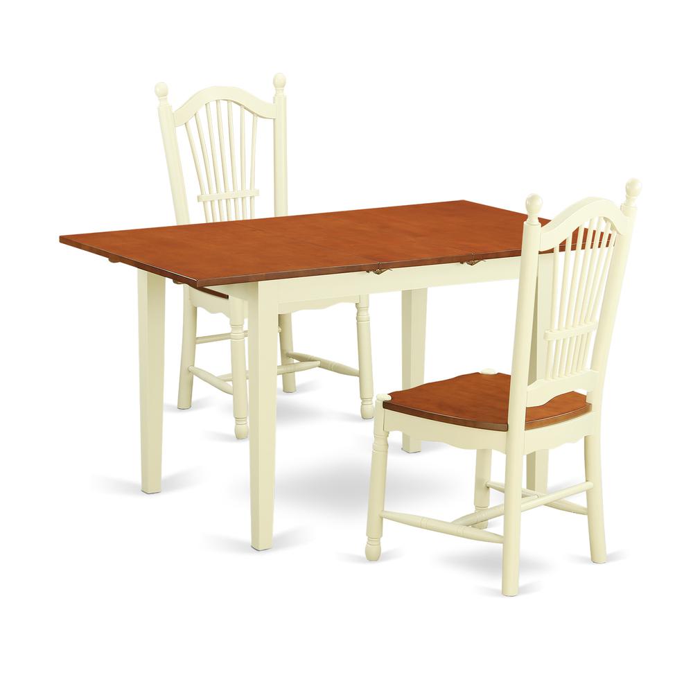 3  Pc  Dinette  set-Dining  Table  and  2  Kitchen  Dining  Chairs. Picture 1