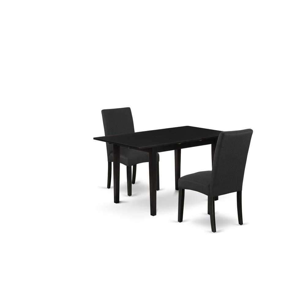 Dining Table- Dining Chairs, NODR3-BLK-24. Picture 1