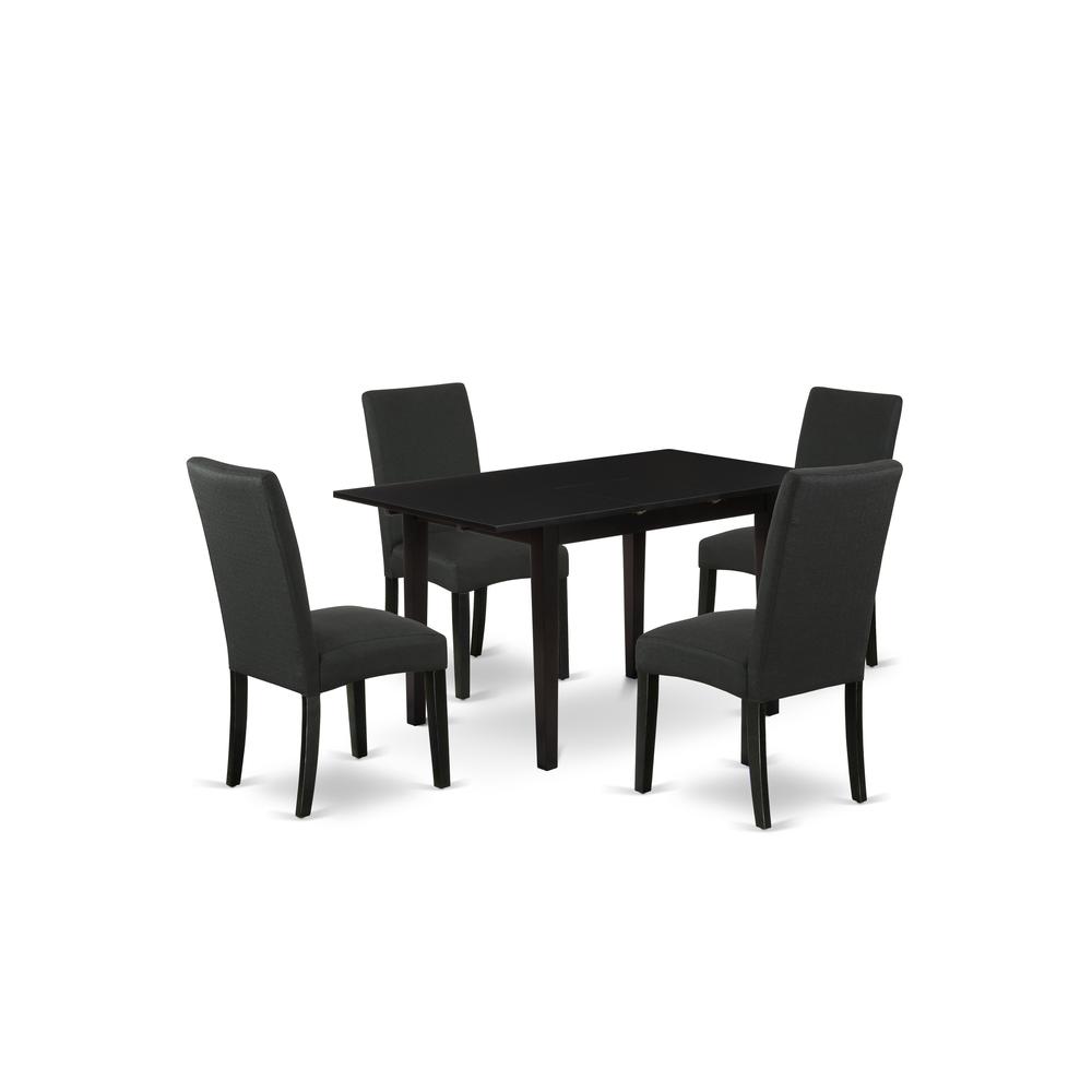 Dining Table- Dining Chairs, NODR5-BLK-24. Picture 1