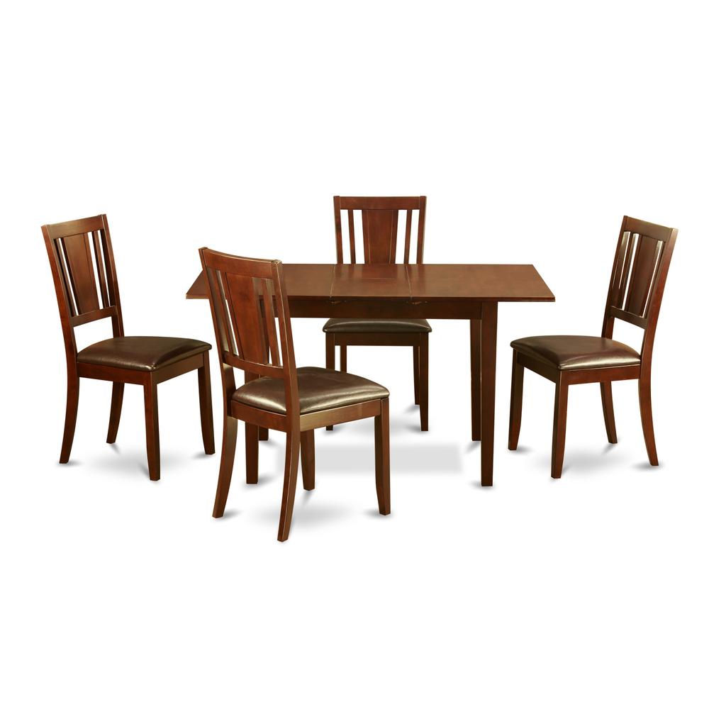 5  Pc  Small  dinette  set  -  Table  with  Leaf  and  4  Kitchen  Chairs. Picture 1