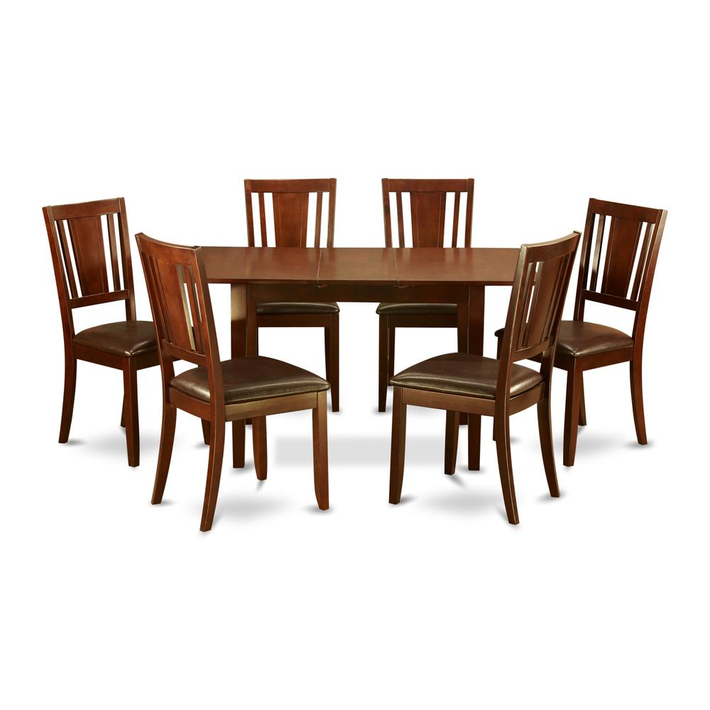 7  Pc  Kitchen  Tables  set  -  Table  with  Leaf  and  6  Dining  Chairs. Picture 1