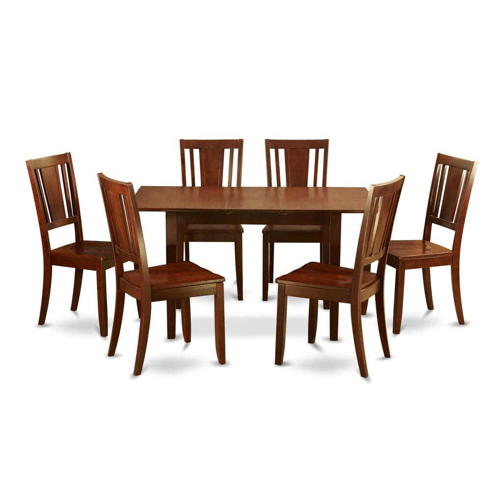 7  Pc  Kitchen  Dining  Tables  set  -  Table  with  Leaf  and  6  Dining  Chairs. Picture 1