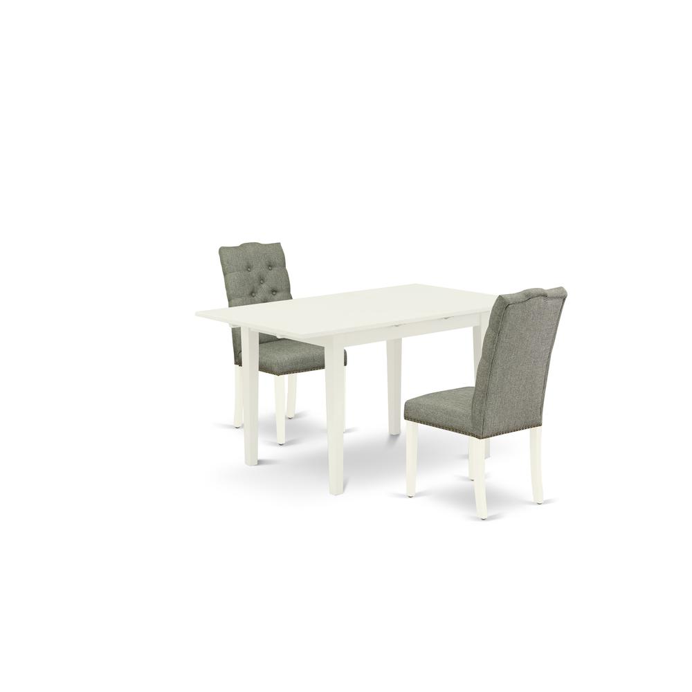Dining Table- Parson Chairs, NOEL3-LWH-07. Picture 1