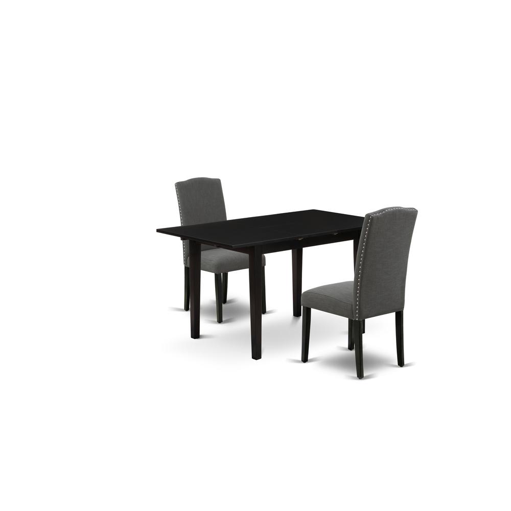 Dining Table- Parson Chairs, NOEN3-BLK-20. Picture 1