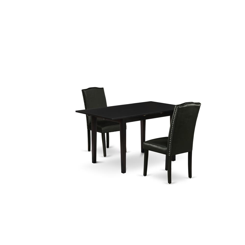 Dining Table- Parson Chairs, NOEN3-BLK-69. Picture 1