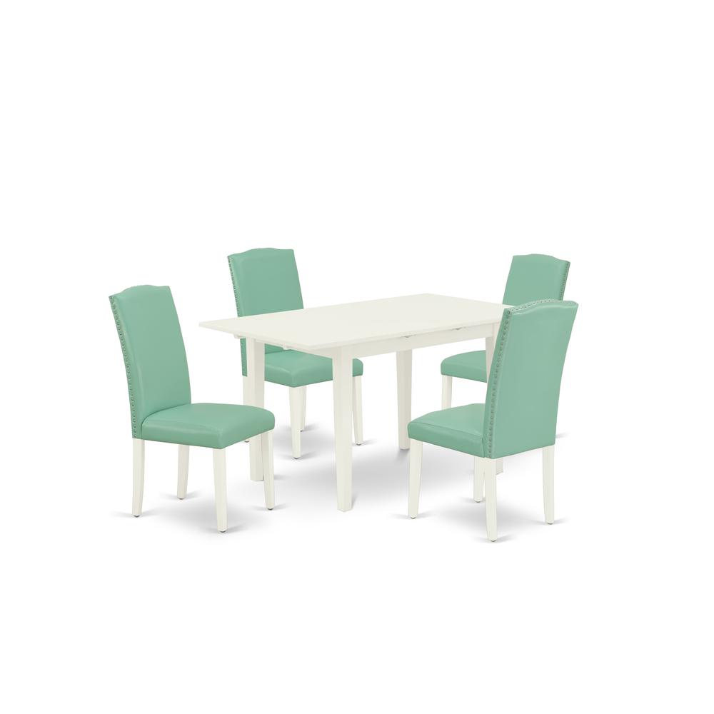 Dining Table- Parson Chairs, NOEN5-LWH-57. Picture 1