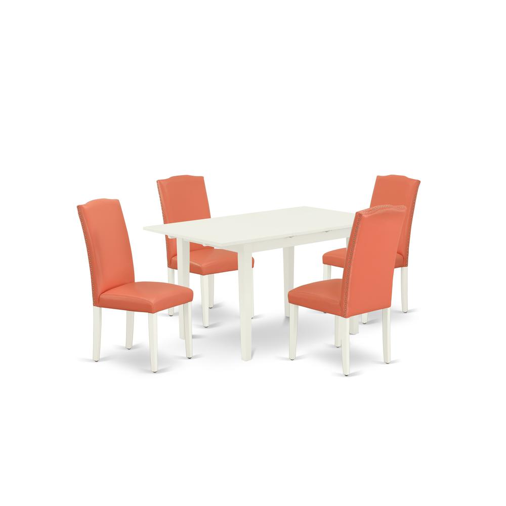 Dining Table- Parson Chairs, NOEN5-LWH-78. Picture 1