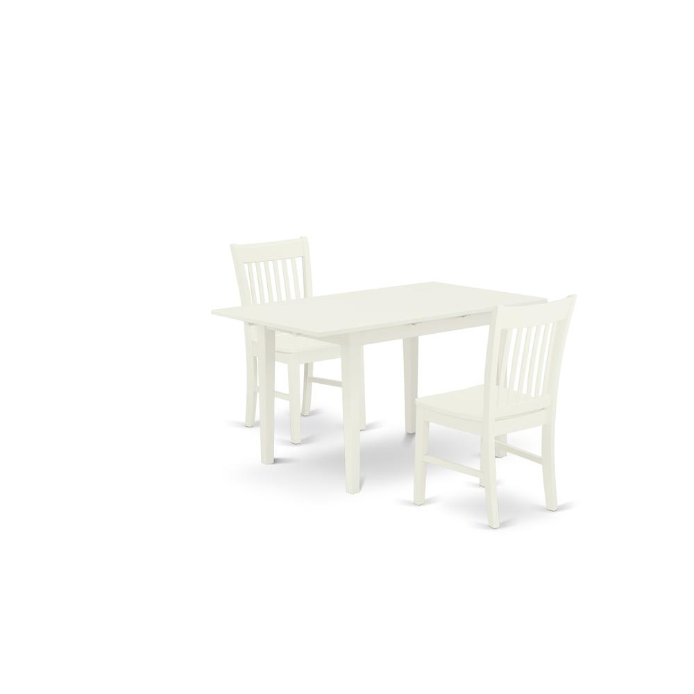 Dining Table- Dining Chairs, NOFK3-LWH-W. Picture 1