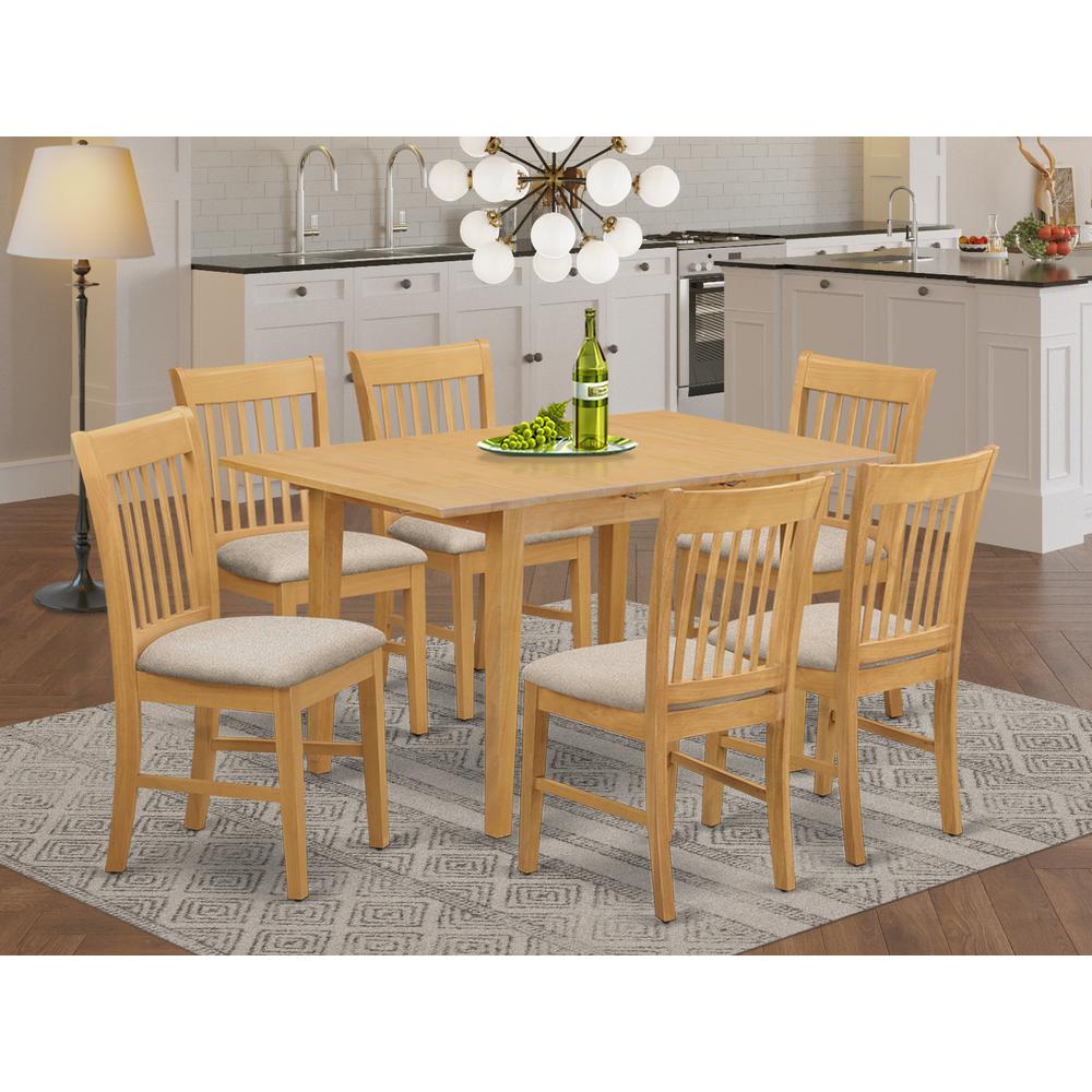 Dining Room Set Oak, NOFK7-OAK-C. Picture 2