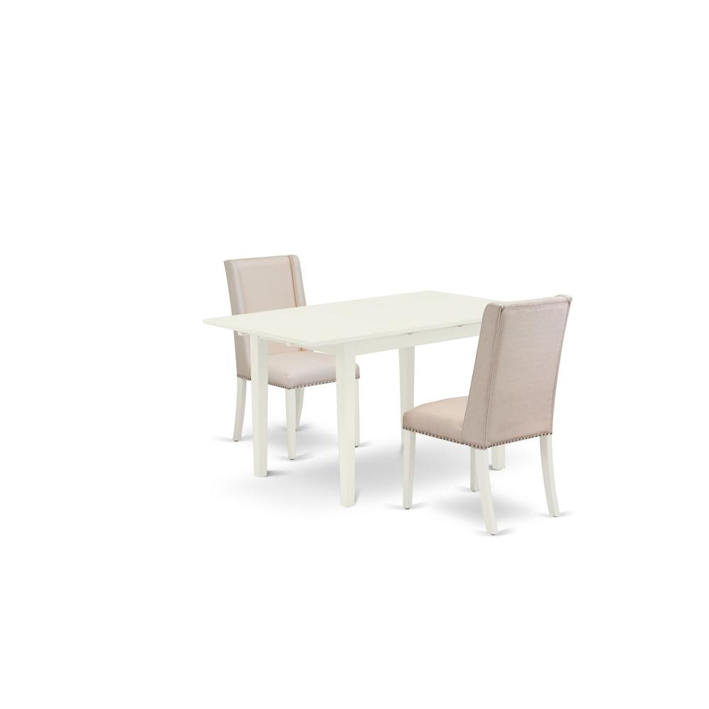 Dining Table- Parson Chairs, NOFL3-LWH-01. Picture 1