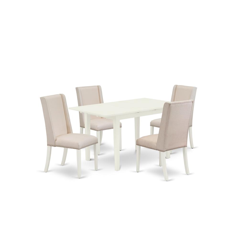 Dining Table- Parson Chairs, NOFL5-LWH-01. Picture 1
